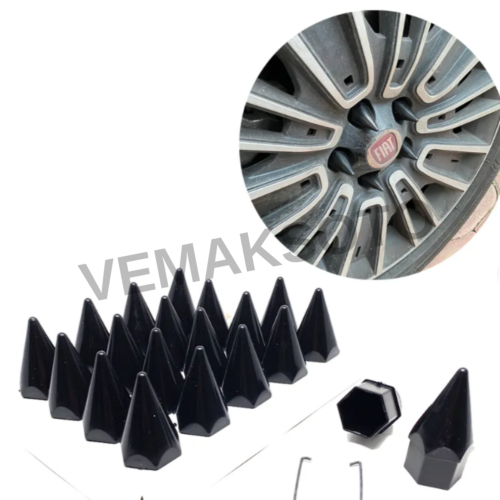 Sivri Mermi Bijon Kapağı Siyah 19mm